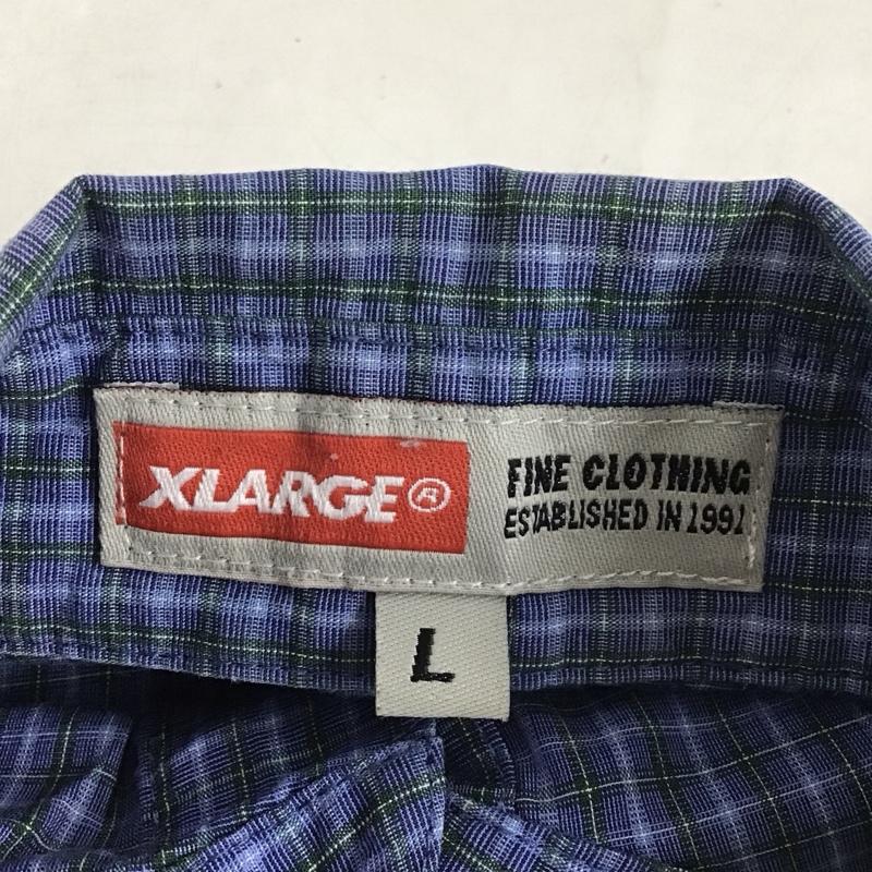 エクストララージ XLARGE シャツ、ブラウス 半袖 半袖シャツ チェックシャツ カラーシャツ L チェック マルチカラー / マルチカラー / multicolor メンズ USED 古着 中古 10152288