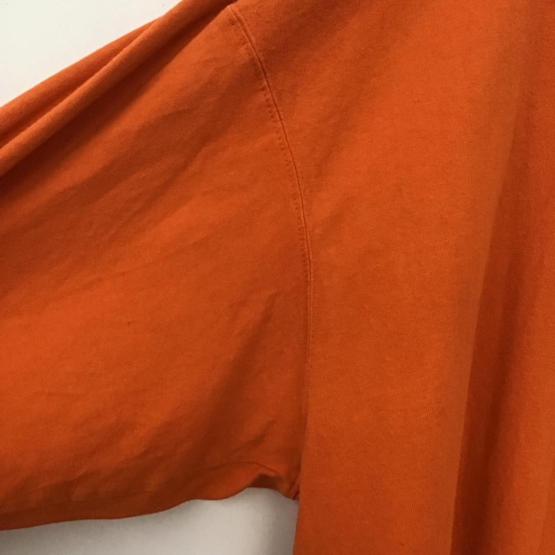 カーハート Carhartt カットソー 長袖 長袖カットソー プリントカットソー クルーネックカットソー XL ロゴ、文字 橙 / オレンジ / orange メンズ USED 古着 中古 10152289