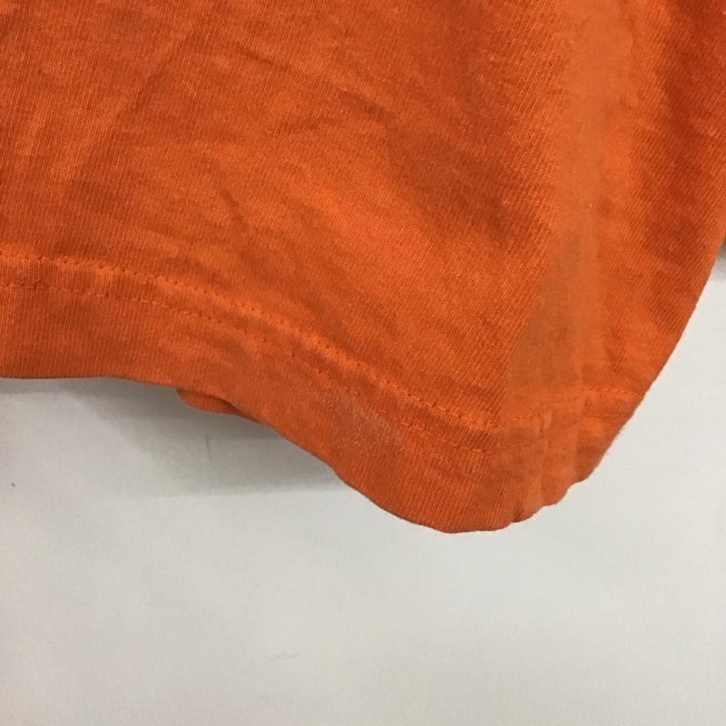 カーハート Carhartt カットソー 長袖 長袖カットソー プリントカットソー クルーネックカットソー XL ロゴ、文字 橙 / オレンジ / orange メンズ USED 古着 中古 10152289