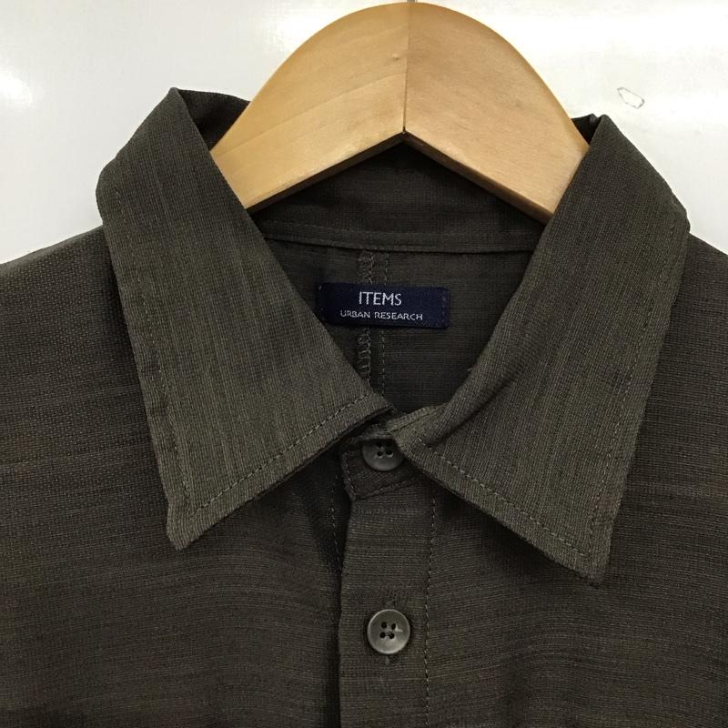 アイテムズ アーバンリサーチ ITEMS URBAN RESEARCH シャツ、ブラウス 半袖 半袖シャツ 無地シャツ M 無地 茶 / ブラウン / brown メンズ USED 古着 中古 10152290