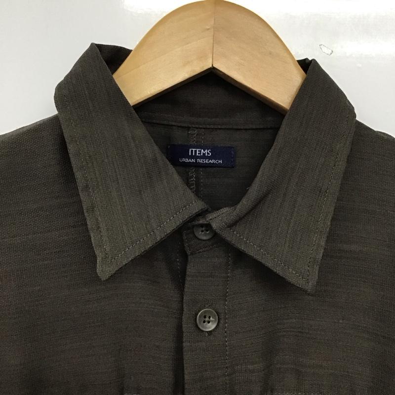 アイテムズ アーバンリサーチ ITEMS URBAN RESEARCH シャツ、ブラウス 半袖 半袖シャツ 無地シャツ M 無地 茶 / ブラウン / brown メンズ USED 古着 中古 10152290