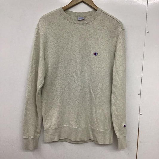 チャンピオン Champion トレーナー 長袖 長袖トレーナー スウェット クルーネック プルオーバー XL ロゴ、文字 灰 / グレー / gray メンズ USED 古着 中古 10152296