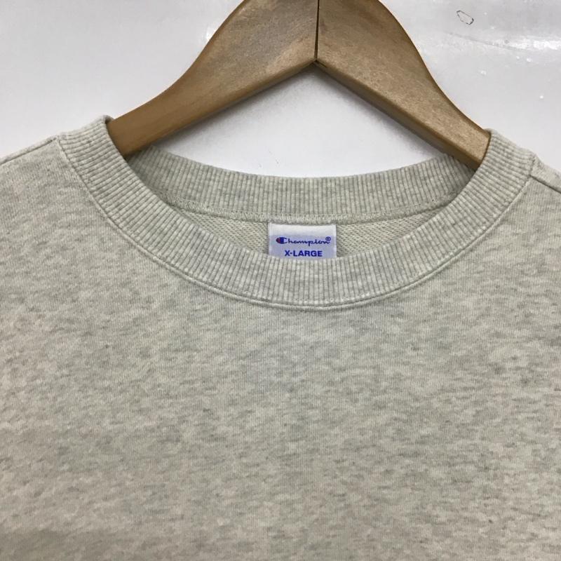 チャンピオン Champion トレーナー 長袖 長袖トレーナー スウェット クルーネック プルオーバー XL ロゴ、文字 灰 / グレー / gray メンズ USED 古着 中古 10152296