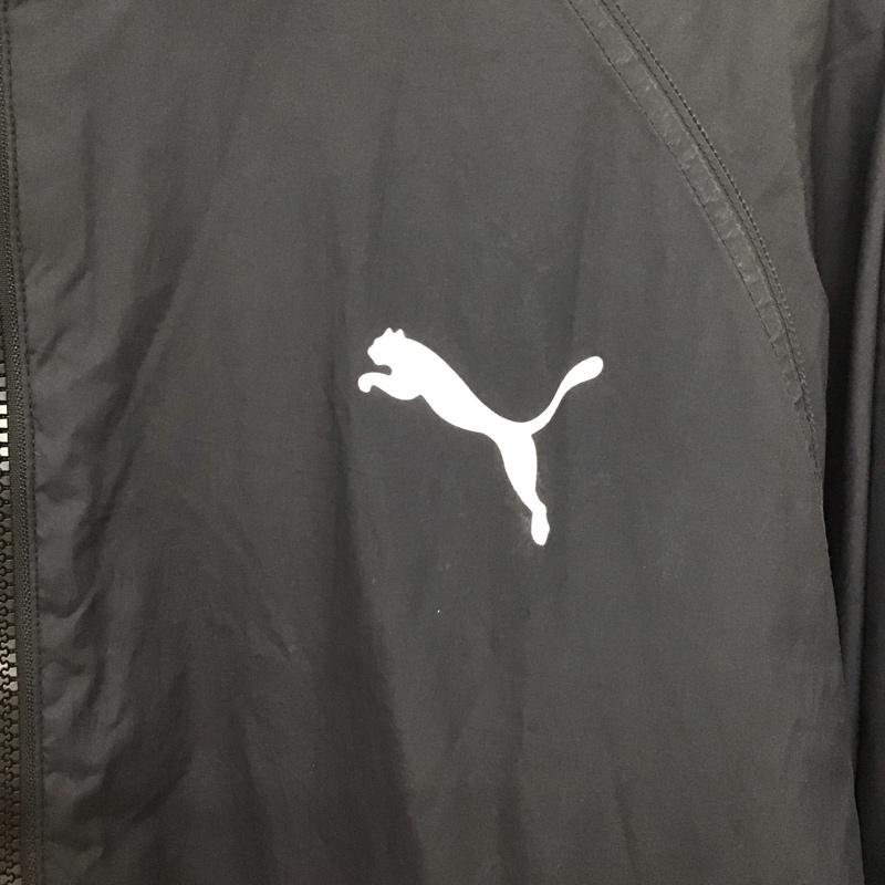 プーマ PUMA ジャケット、上着 ジャンパー、ブルゾン ジップアップジャケット ナイロンジャケット アウター スタンドネック ロゴ、文字 黒 / ブラック / black メンズ USED 古着 中古 10152300