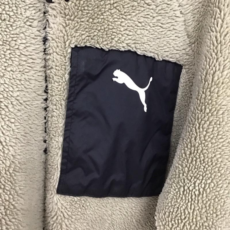 プーマ PUMA ジャケット、上着 ジャンパー、ブルゾン ジップアップジャケット ナイロンジャケット アウター スタンドネック ロゴ、文字 黒 / ブラック / black メンズ USED 古着 中古 10152300
