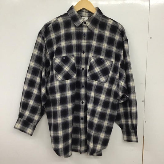 マウジー MOUSSY シャツ、ブラウス 長袖 010cat30-5090 長袖シャツ オンブレチェックシャツ ディズニー FREE チェック 青 / ブルー / blue レディース USED 古着 中古 10152306