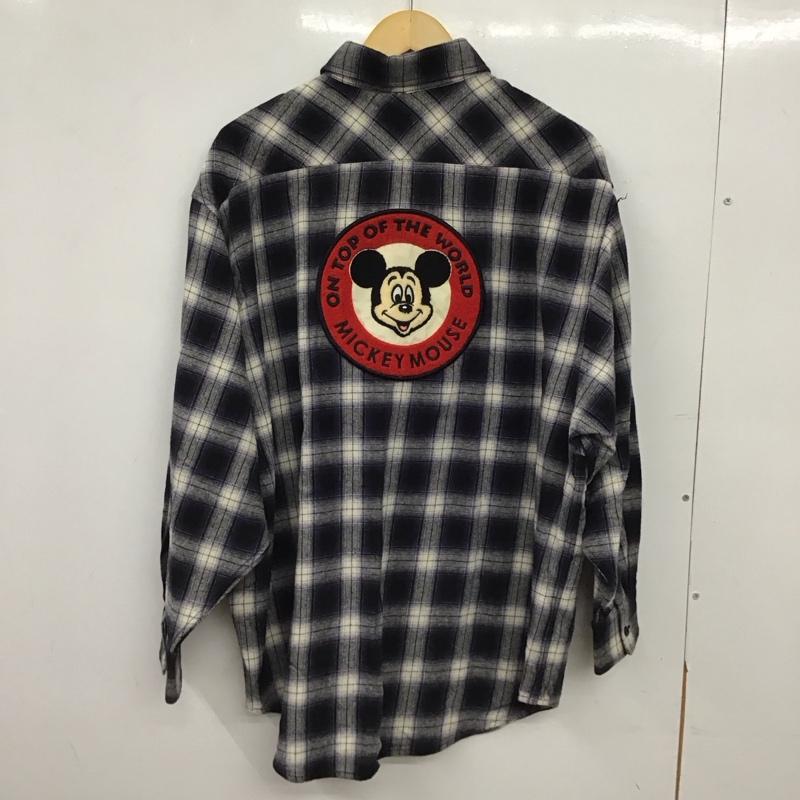 マウジー MOUSSY シャツ、ブラウス 長袖 010cat30-5090 長袖シャツ オンブレチェックシャツ ディズニー FREE チェック 青 / ブルー / blue レディース USED 古着 中古 10152306