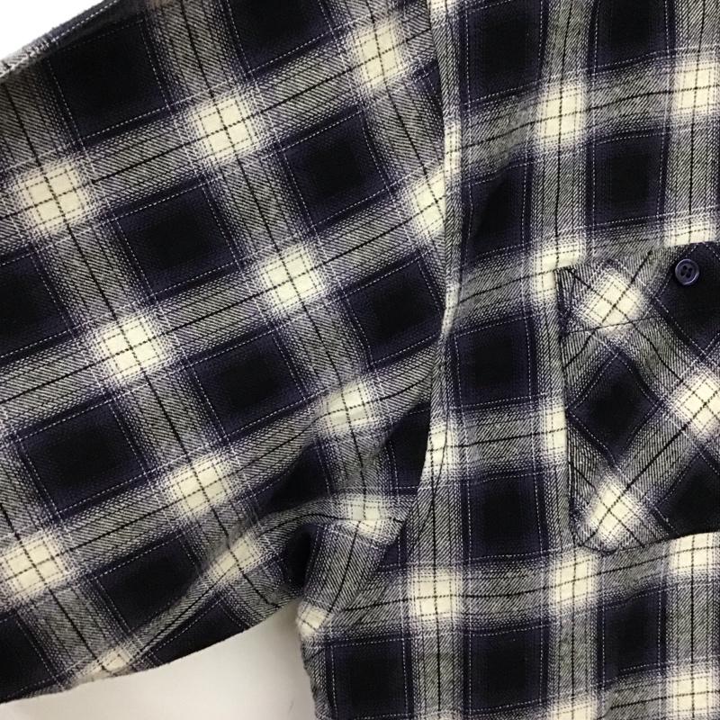 マウジー MOUSSY シャツ、ブラウス 長袖 010cat30-5090 長袖シャツ オンブレチェックシャツ ディズニー FREE チェック 青 / ブルー / blue レディース USED 古着 中古 10152306