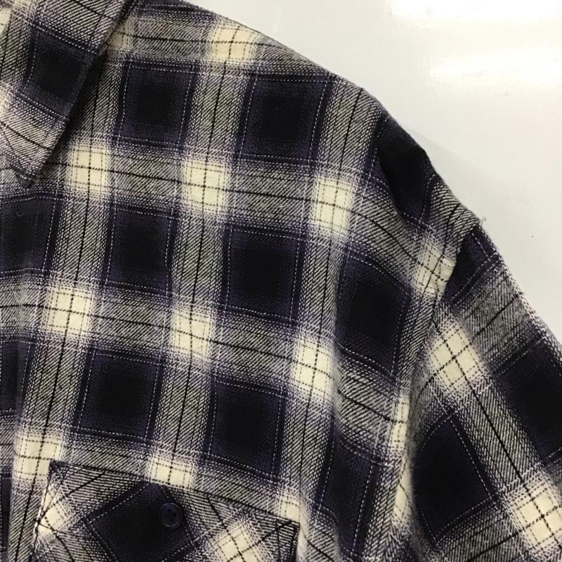 マウジー MOUSSY シャツ、ブラウス 長袖 010cat30-5090 長袖シャツ オンブレチェックシャツ ディズニー FREE チェック 青 / ブルー / blue レディース USED 古着 中古 10152306