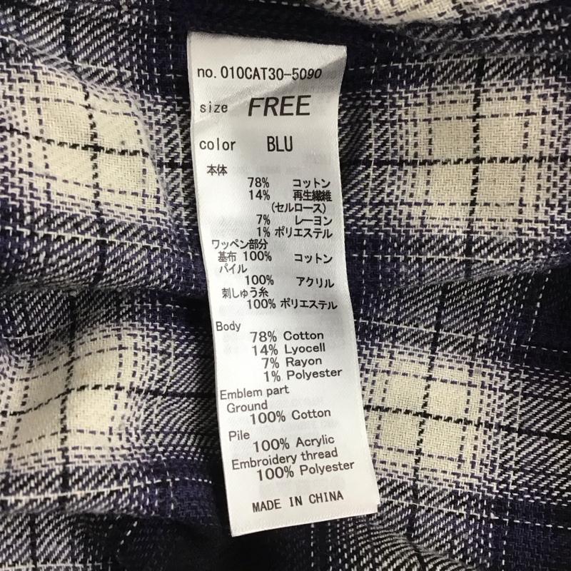 マウジー MOUSSY シャツ、ブラウス 長袖 010cat30-5090 長袖シャツ オンブレチェックシャツ ディズニー FREE チェック 青 / ブルー / blue レディース USED 古着 中古 10152306