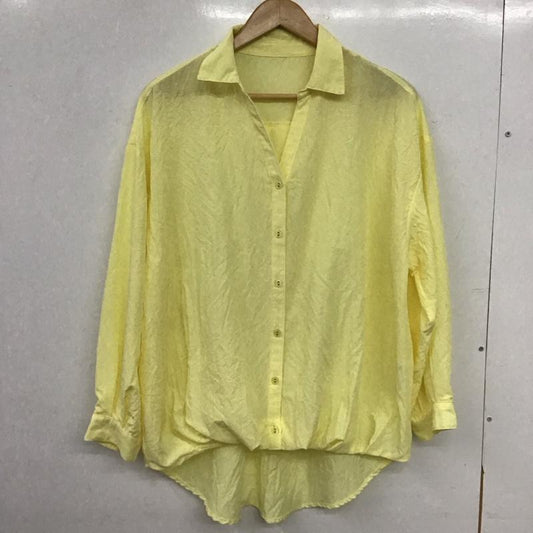 レイカズン Ray Cassin シャツ、ブラウス 長袖 長袖シャツ 無地シャツ カラーシャツ FREE 無地 黄 / イエロー / yellow レディース USED 古着 中古 10152307