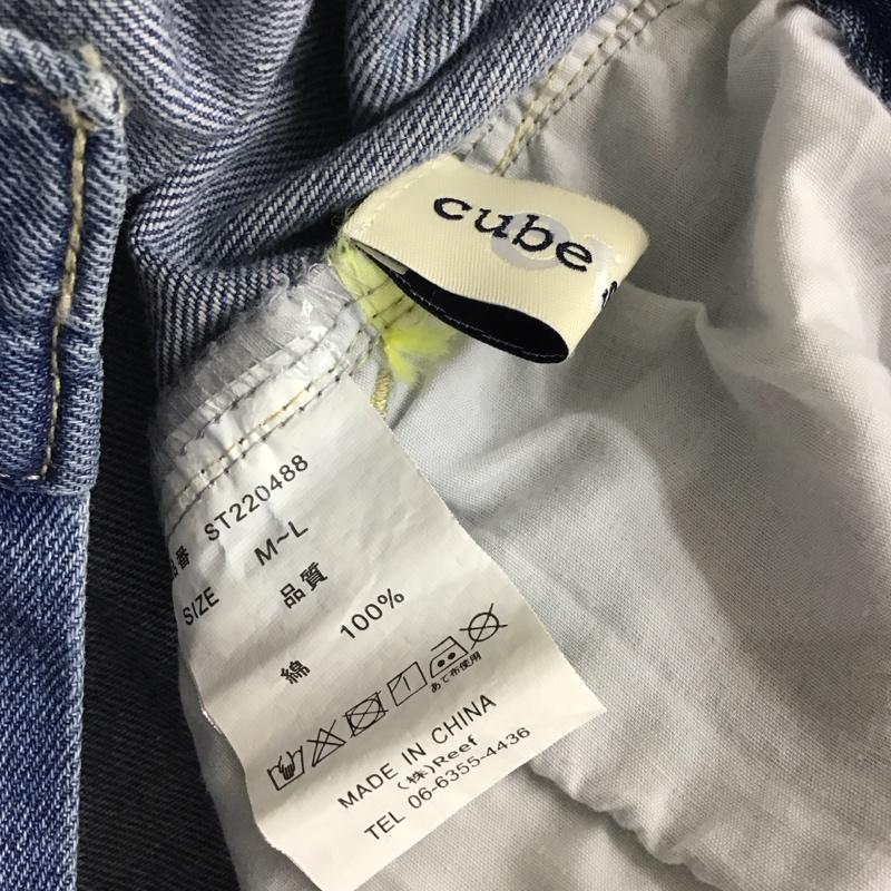 キューブシュガー CUBE SUGAR パンツ デニム、ジーンズ デニムパンツ ワイドパンツ カジュアルパンツ 無地 インディゴ / インディゴ / Indigo レディース USED 古着 中古 10152313