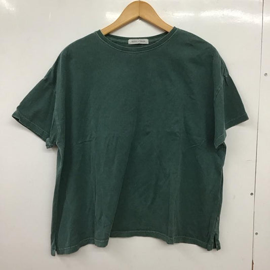 ビュルデサボン bulle de savon Tシャツ 半袖 半袖カットソー プリントTシャツ クルーネックカットソー FREE 無地 緑 / グリーン / green レディース USED 古着 中古 10152316