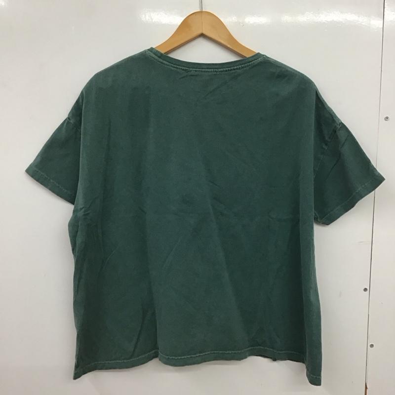 ビュルデサボン bulle de savon Tシャツ 半袖 半袖カットソー プリントTシャツ クルーネックカットソー FREE 無地 緑 / グリーン / green レディース USED 古着 中古 10152316