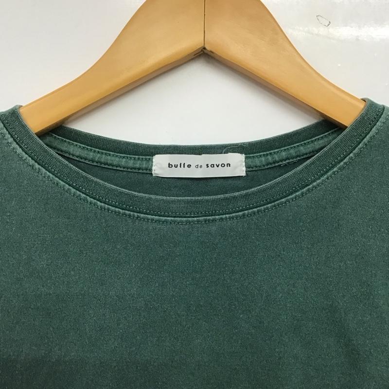 ビュルデサボン bulle de savon Tシャツ 半袖 半袖カットソー プリントTシャツ クルーネックカットソー FREE 無地 緑 / グリーン / green レディース USED 古着 中古 10152316