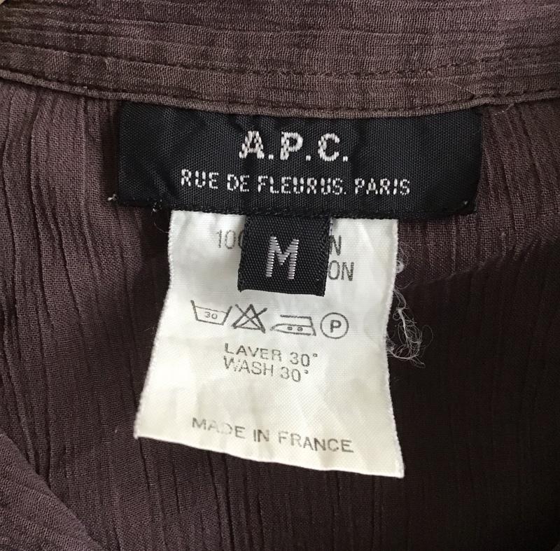 アーペーセー A.P.C. シャツ、ブラウス 長袖 長袖シャツ 無地シャツ カラーシャツ M 無地 茶 / ブラウン / brown レディース USED 古着 中古 10152318