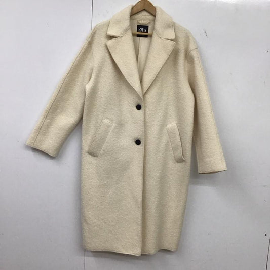ザラ ZARA コート コート一般 ロングコート カラージャケット アウター S 無地 アイボリー / アイボリー / レディース USED 古着 中古 10152320