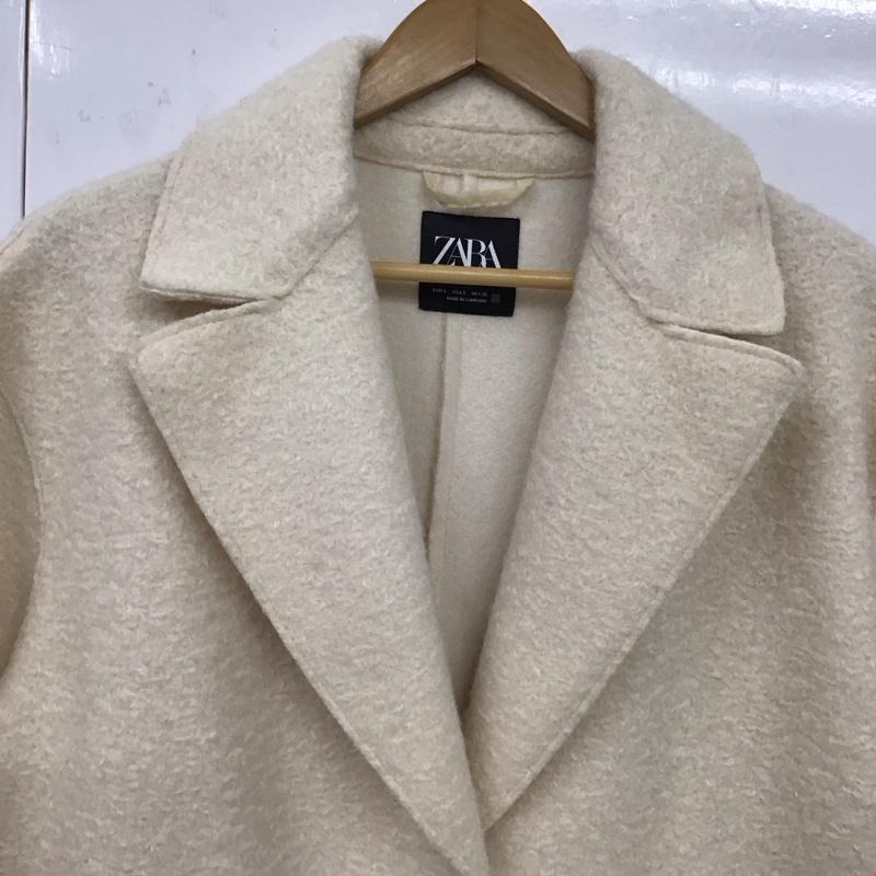 ザラ ZARA コート コート一般 ロングコート カラージャケット アウター S 無地 アイボリー / アイボリー / レディース USED 古着 中古 10152320