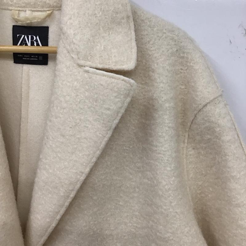 ザラ ZARA コート コート一般 ロングコート カラージャケット アウター S 無地 アイボリー / アイボリー / レディース USED 古着 中古 10152320