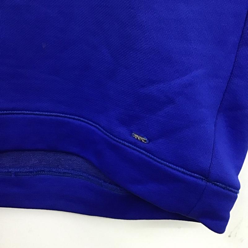 ピンコ PINKO ワンピース ひざ丈スカート 半袖ワンピース フレアスカート クルーネック L 無地 青 / ブルー / blue レディース USED 古着 中古 10152323