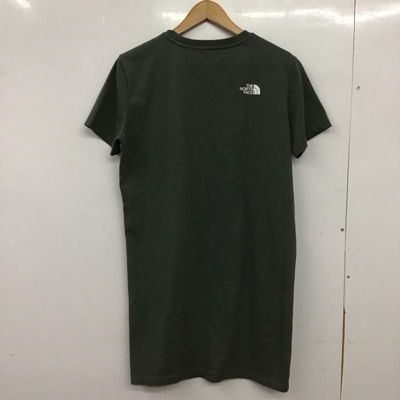 ザノースフェイス THE NORTH FACE ワンピース ひざ丈スカート nt7zq40b ワンピース S ロゴ、文字 カーキ / カーキ / khaki レディース USED 古着 中古 10152334