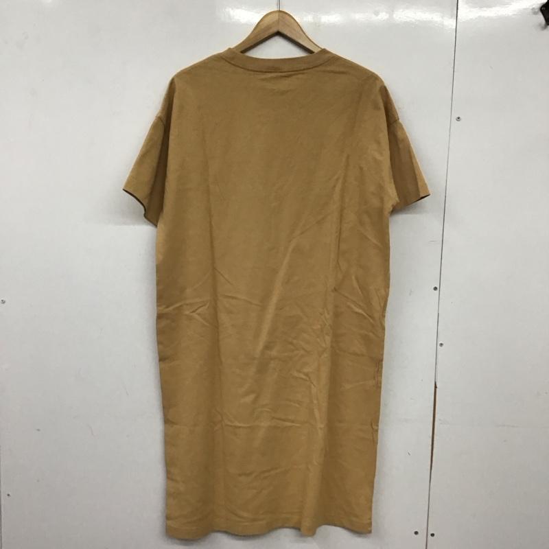 チャンピオン Champion ワンピース ロングスカート 半袖ロングワンピース プリントワンピース FREE ロゴ、文字 ベージュ / ベージュ / beige レディース USED 古着 中古 10152336