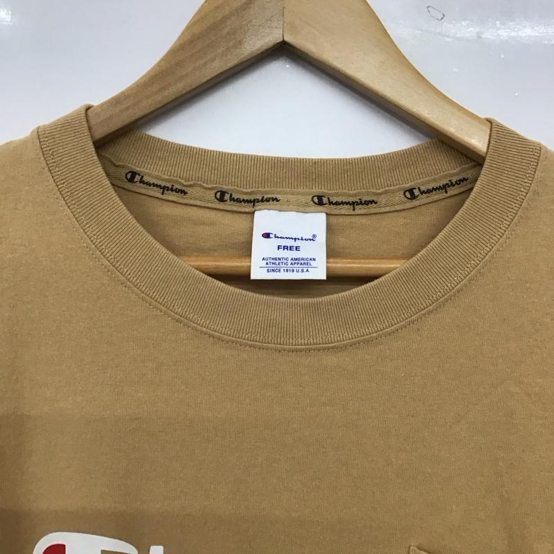 チャンピオン Champion ワンピース ロングスカート 半袖ロングワンピース プリントワンピース FREE ロゴ、文字 ベージュ / ベージュ / beige レディース USED 古着 中古 10152336