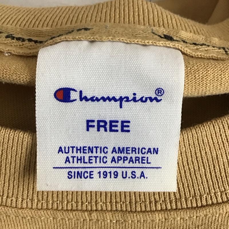 チャンピオン Champion ワンピース ロングスカート 半袖ロングワンピース プリントワンピース FREE ロゴ、文字 ベージュ / ベージュ / beige レディース USED 古着 中古 10152336