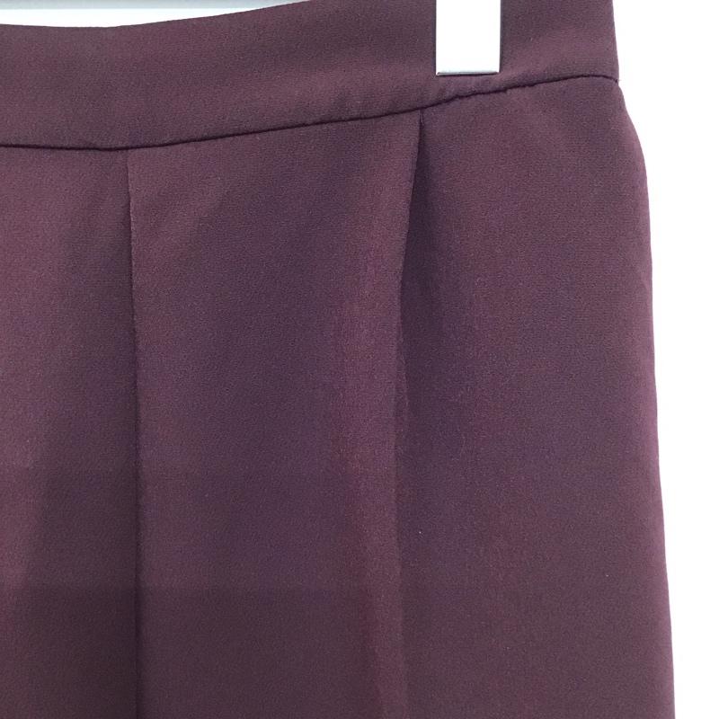 オペークドットクリップ OPAQUE.CLIP パンツ スラックス スラックスパンツ ワイドパンツ センタータックパンツ 36 無地 えんじ / ワインレッド / dark red レディース USED 古着 中古 10152343