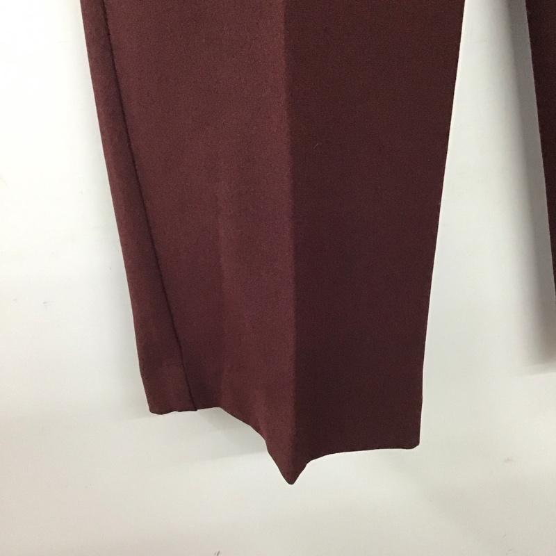 オペークドットクリップ OPAQUE.CLIP パンツ スラックス スラックスパンツ ワイドパンツ センタータックパンツ 36 無地 えんじ / ワインレッド / dark red レディース USED 古着 中古 10152343