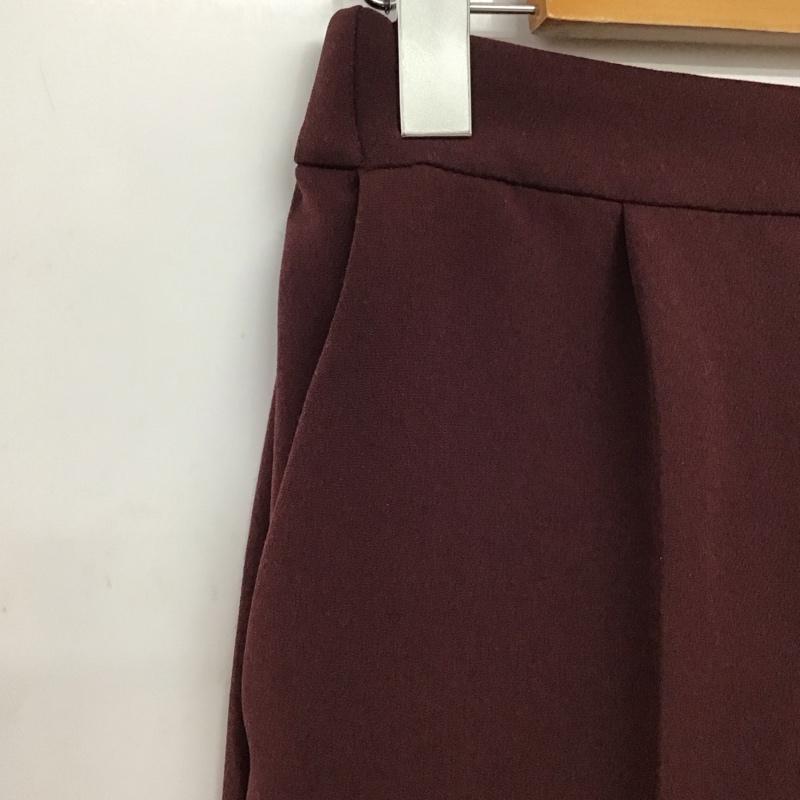 オペークドットクリップ OPAQUE.CLIP パンツ スラックス スラックスパンツ ワイドパンツ センタータックパンツ 36 無地 えんじ / ワインレッド / dark red レディース USED 古着 中古 10152343