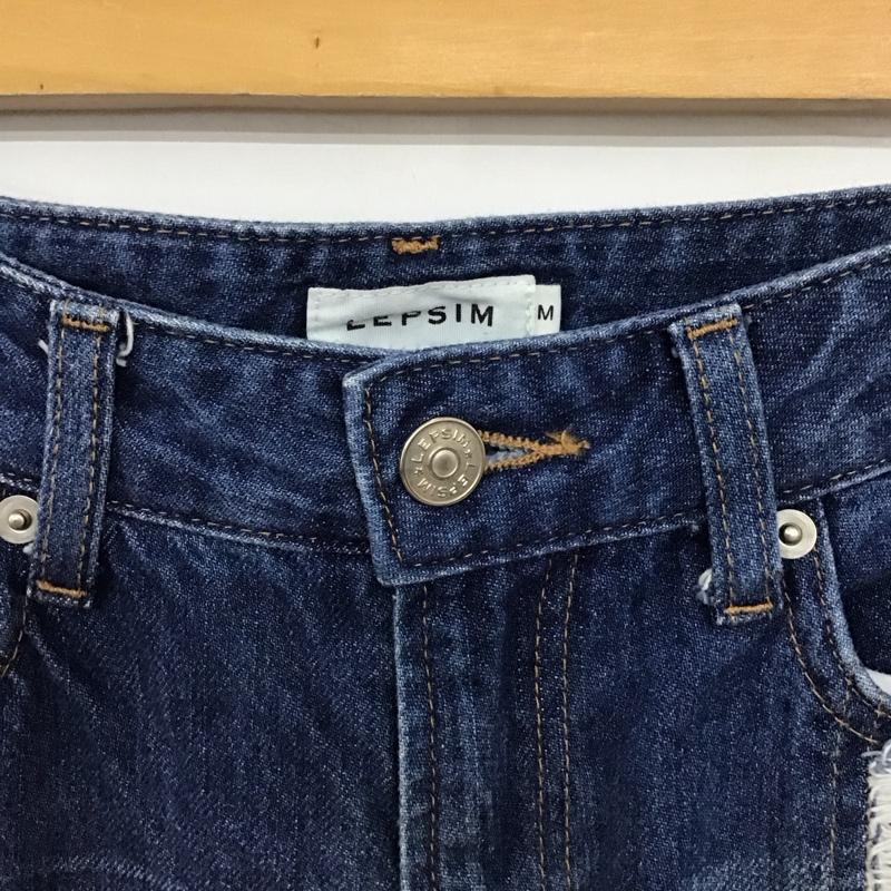 レプシィム LEPSIM パンツ デニム、ジーンズ デニムパンツ ワイドパンツ カジュアルパンツ M 無地 インディゴ / インディゴ / Indigo レディース USED 古着 中古 10152344