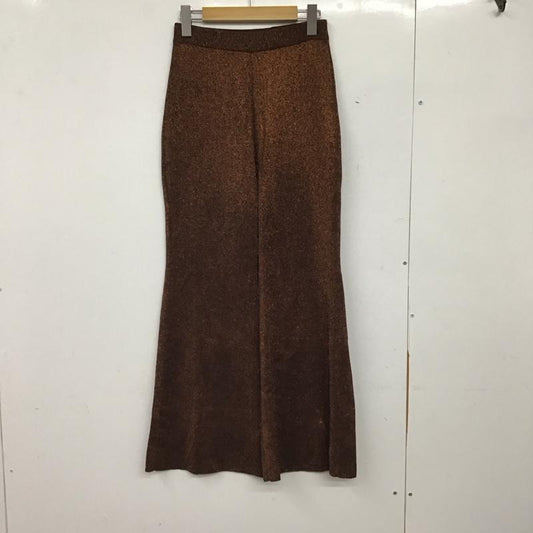マウジー MOUSSY パンツ ワークパンツ、ペインターパンツ 010ea270-5170 FLAREKNITパンツ 1 無地 茶 / ブラウン / brown レディース USED 古着 中古 10152345