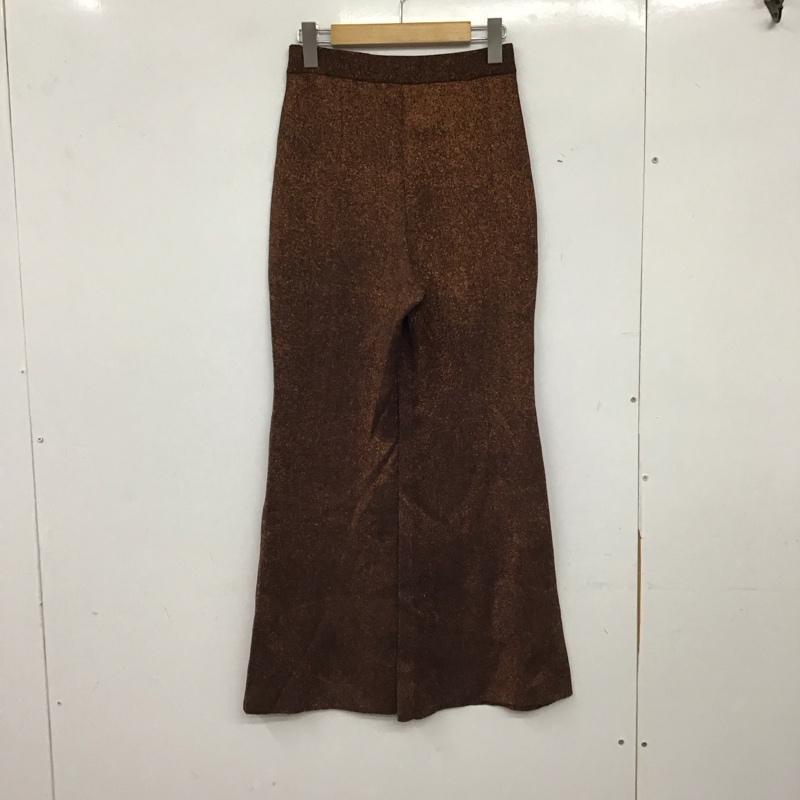 マウジー MOUSSY パンツ ワークパンツ、ペインターパンツ 010ea270-5170 FLAREKNITパンツ 1 無地 茶 / ブラウン / brown レディース USED 古着 中古 10152345