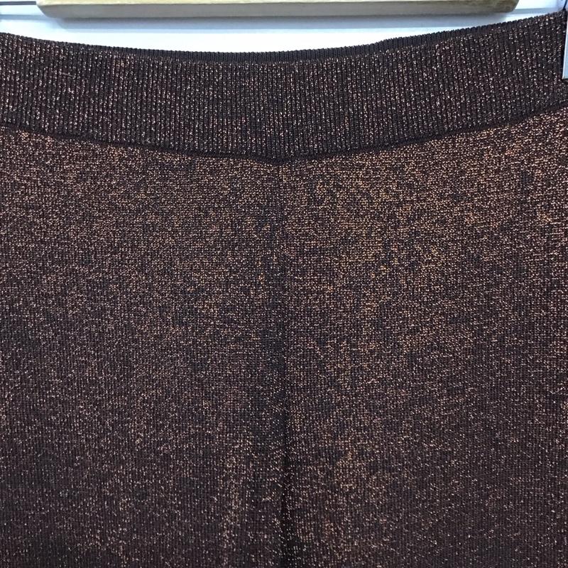 マウジー MOUSSY パンツ ワークパンツ、ペインターパンツ 010ea270-5170 FLAREKNITパンツ 1 無地 茶 / ブラウン / brown レディース USED 古着 中古 10152345
