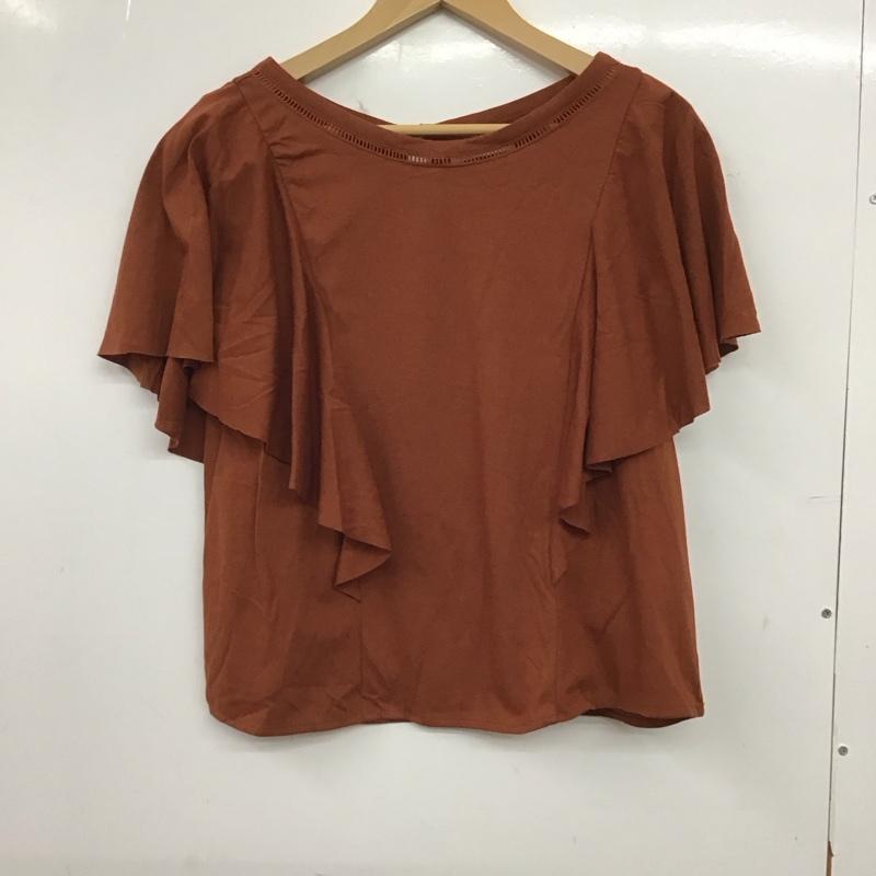 ニコアンド niko and... カットソー 半袖 半袖カットソー フレア袖 3 無地 茶 / ブラウン / brown レディース USED 古着 中古 10152346