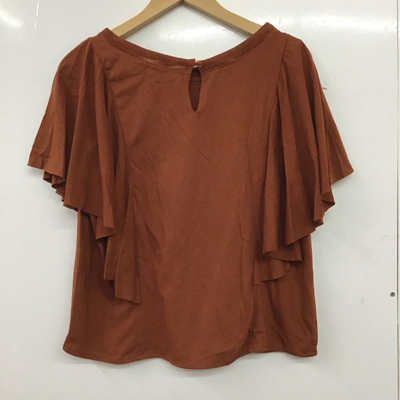 ニコアンド niko and... カットソー 半袖 半袖カットソー フレア袖 3 無地 茶 / ブラウン / brown レディース USED 古着 中古 10152346