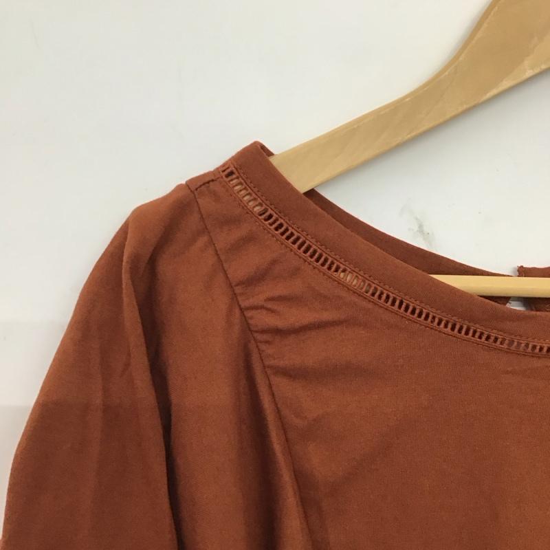 ニコアンド niko and... カットソー 半袖 半袖カットソー フレア袖 3 無地 茶 / ブラウン / brown レディース USED 古着 中古 10152346