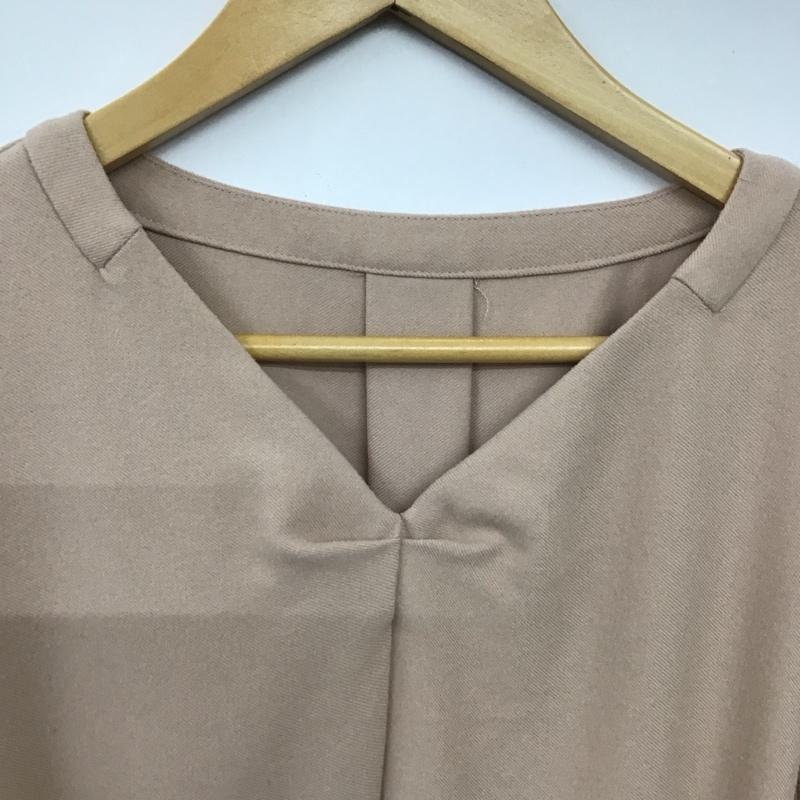 インデックス index ワンピース ロングスカート 長袖ロングワンピース フレアスカート M 無地 ベージュ / ベージュ / beige レディース USED 古着 中古 10152349