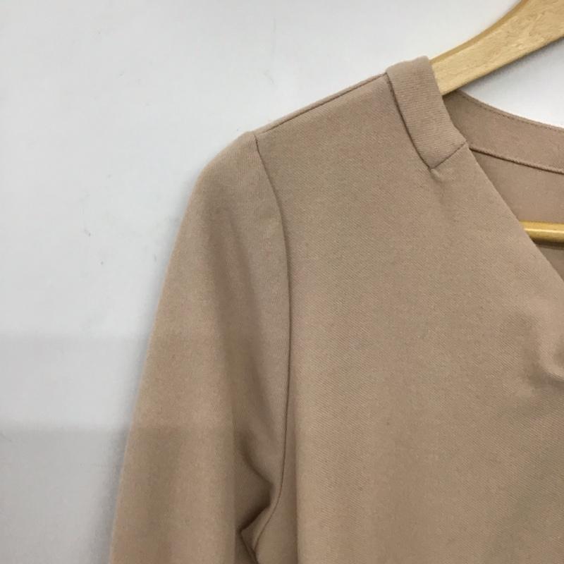 インデックス index ワンピース ロングスカート 長袖ロングワンピース フレアスカート M 無地 ベージュ / ベージュ / beige レディース USED 古着 中古 10152349