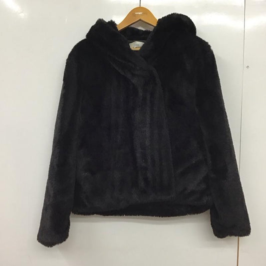 アズールバイマウジー AZUL BY MOUSSY コート コート一般 250cam30-171i エコファーフードショートコート S 無地 黒 / ブラック / black レディース USED 古着 中古 10152350