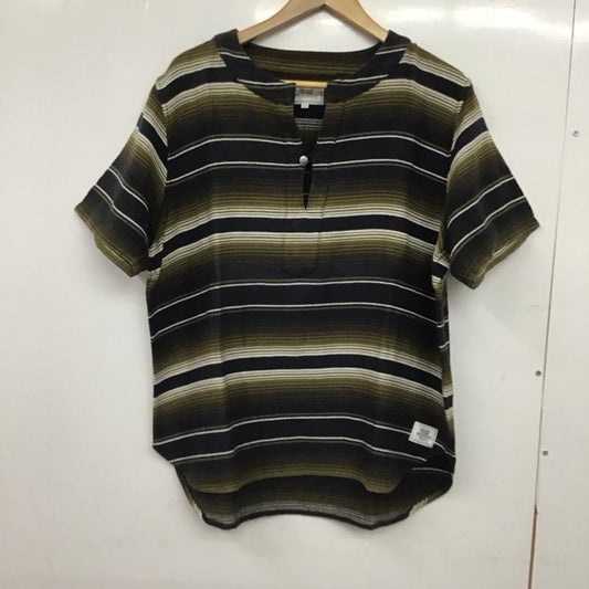 クライミー CRIMIE カットソー 半袖 半袖カットソー プリントTシャツ Vネックカットソー L ボーダー柄 マルチカラー / マルチカラー / multicolor メンズ USED 古着 中古 10152352