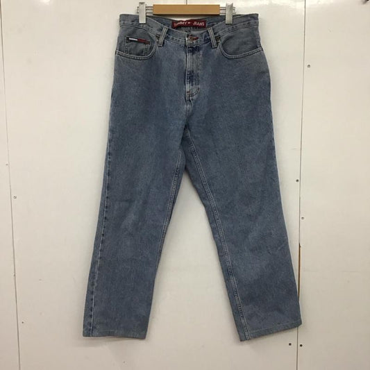 トミー ジーンズ TOMMY JEANS パンツ デニム、ジーンズ デニムパンツ ワイドパンツ カジュアルパンツ 33インチ ロゴ、文字 インディゴ / インディゴ / Indigo メンズ USED 古着 中古 10152362