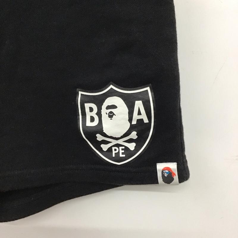 アベイシングエイプ A BATHING APE パンツ ショートパンツ ショートパンツ ハーフパンツ カジュアルパンツ S ロゴ、文字 黒 / ブラック / black メンズ USED 古着 中古 10152382