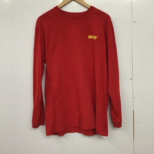 エフアールツー FR2 カットソー 長袖 長袖カットソー プリントカットソー クルーネック L ロゴ、文字 赤 / レッド / red メンズ USED 古着 中古 10152384