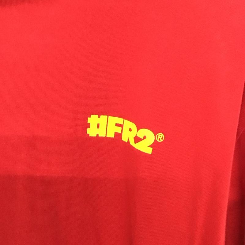 エフアールツー FR2 カットソー 長袖 長袖カットソー プリントカットソー クルーネック L ロゴ、文字 赤 / レッド / red メンズ USED 古着 中古 10152384