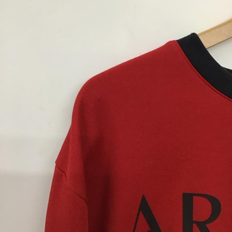 アルマーニエクスチェンジ ARMANI EXCHANGE トレーナー 長袖 長袖トレーナー スウェット クルーネック プルオーバー XL ロゴ、文字 赤 / レッド / red メンズ USED 古着 中古 10152388