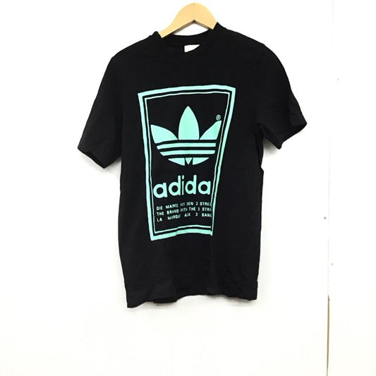 アディダス adidas Tシャツ 半袖 半袖カットソー プリントTシャツ クルーネックカットソー S プリント 黒 / ブラック / black メンズ USED 古着 中古 10152390