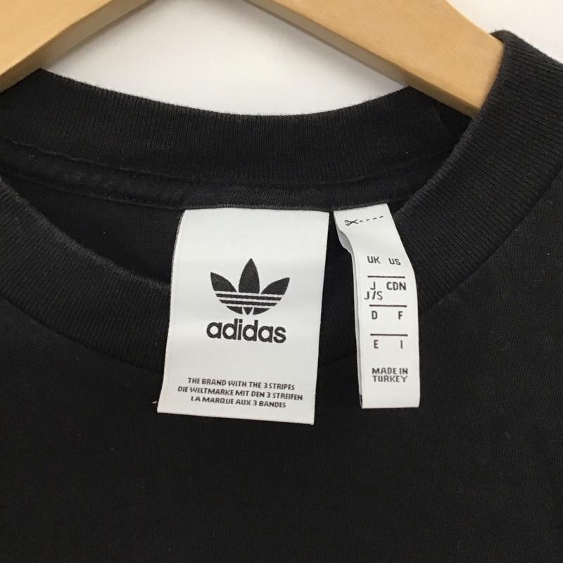 アディダス adidas Tシャツ 半袖 半袖カットソー プリントTシャツ クルーネックカットソー S プリント 黒 / ブラック / black メンズ USED 古着 中古 10152390
