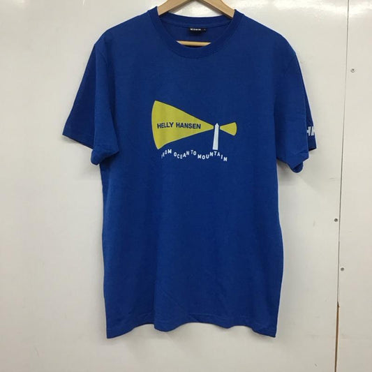 ヘリーハンセン HELLY HANSEN Tシャツ 半袖 半袖カットソー プリントTシャツ クルーネックカットソー XL ロゴ、文字 青 / ブルー / blue メンズ USED 古着 中古 10152391